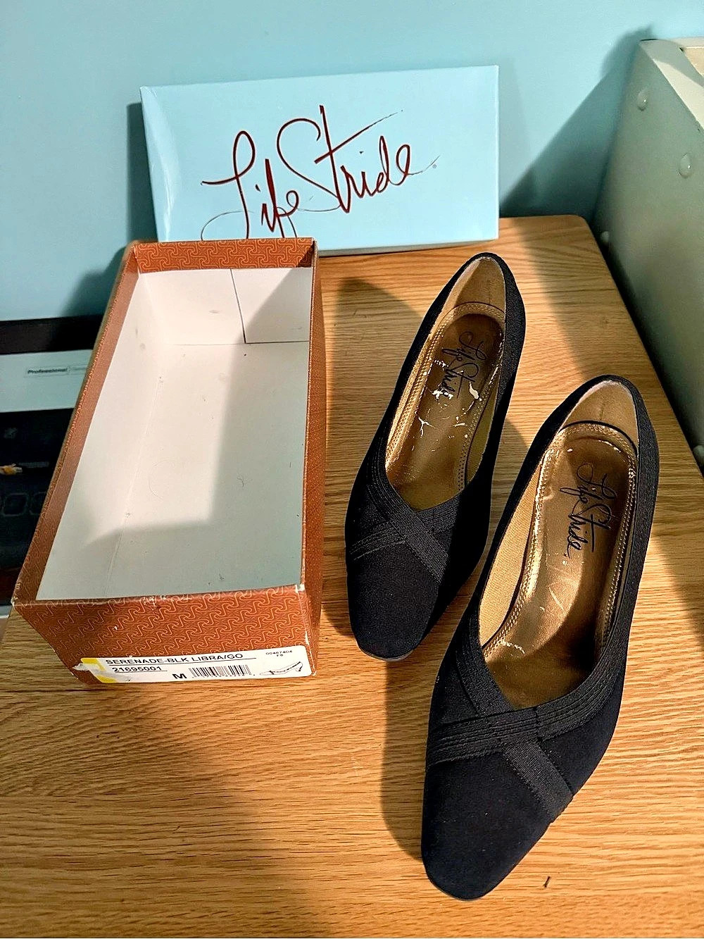 Life Stride Serenade Black Heels Like New